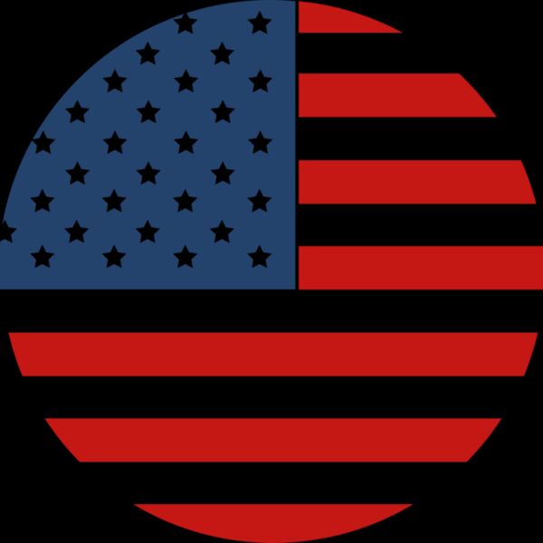 US Flag in Circle Thumbnail